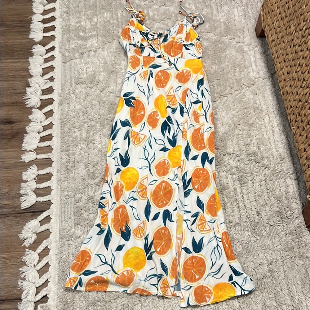 Petal & Pup Citrus Delight Midi Dress - Picture 4 of 5